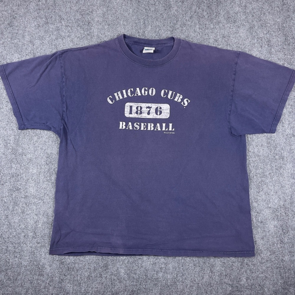 Vintage Chicago Cubs T-Shirt Mens 2XL Blue 2003 Baseball Graphic Tee